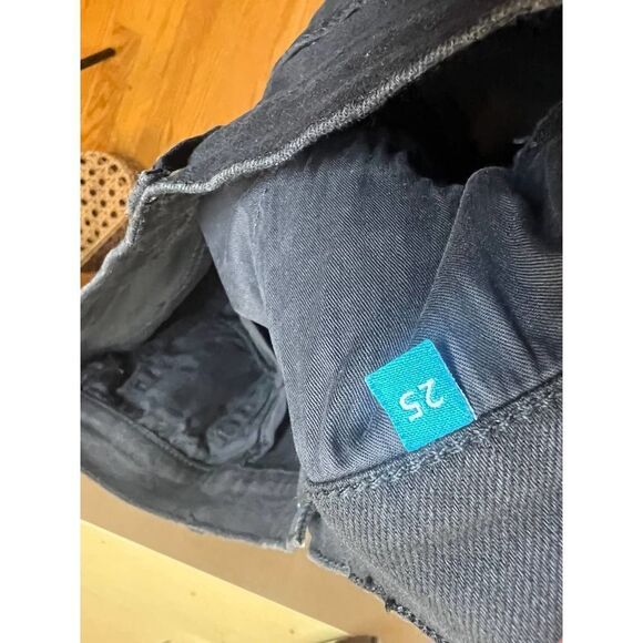 PERI.A Black Gold Digger Embroidered Stretch Denim Jeans Women Sz. 25 - Picture 4 of 8